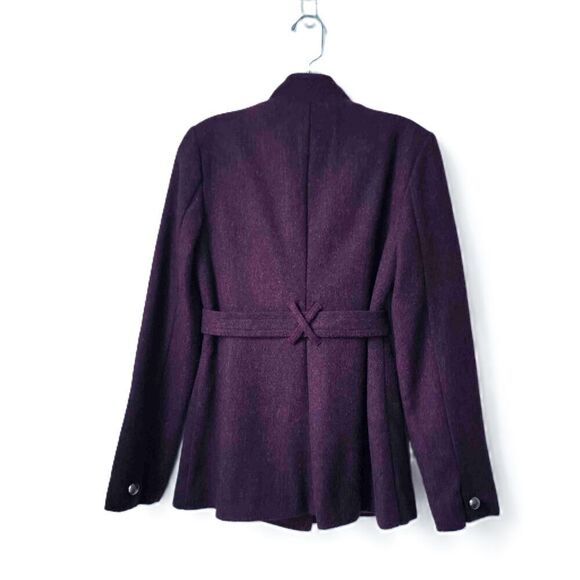 Vintage Tulle Womens Belted Double Breasted Jacket With Zip Pockets Small - Picture 6 of 6